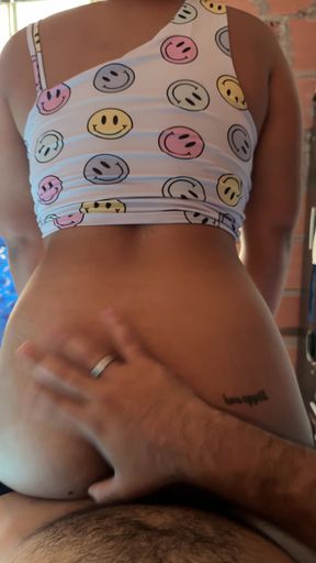 Fucking My Stepbrother at Home with the Visitor in the Living Room