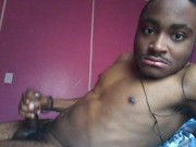 Black solo while watching  porn