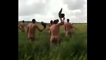 Running butt naked in the field