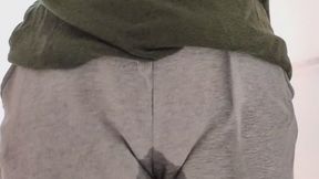 Quick Grey Sweatpants Wetting