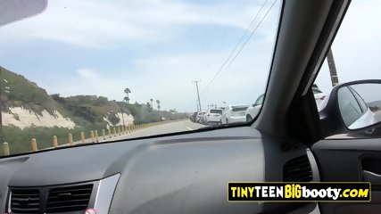 NAUGHTY porn star GINA VALENTINA teasing car driver