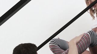 "Bubble Butt Bombshell Blonde Sucks & Fucked Hard Before Foot Jizzy"