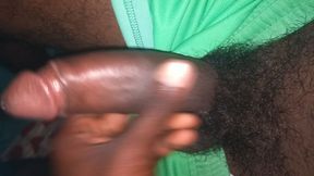 Black big cock masturbation