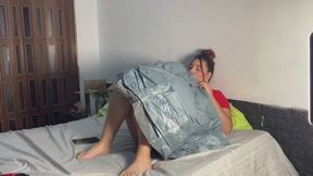 blowing sexily on my sofa