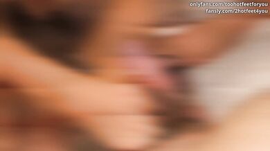 Sexy Cervin nylons footjob extracting 4 nuts!