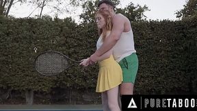 Moody Teen Madi Collins Seduces Hot Tennis Coach to Spite Stepmom