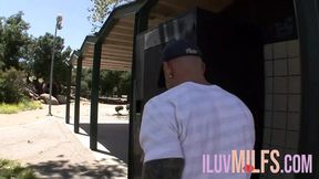 Blonde Gets Massive Cumshot on Her Pierced Tongue