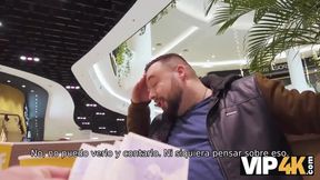 ”Hunter penetrates a pretty redhead in the public bathroom”