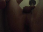 Chubby thick Boy fingers little asshole in shower