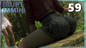 Busty brunette babe with big booty plays with her slutty friend