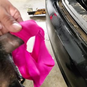 why i was looking around in the trunk. I found pink panty in trunk of my female customer car