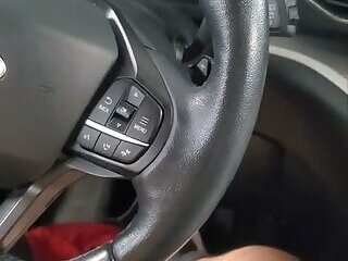 naked mechanic in customer car cum in flip-flops found in car