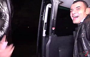 Russian babe found on night hunt of dude in van and cum covered ass