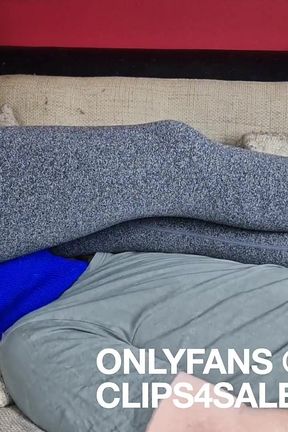 Face Sitting and Ballbusting in Leggings and Cute Socks, German Amateur Couple