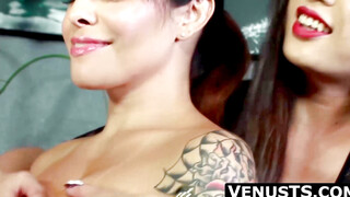 Inked Goddess Tristan Greckmln Fucks TGirl Seth Lochmeisters Fucking Mouth