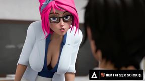 Big-Titted Milf Teacher Gets Fucked Hard By Her Students In Class Room Orgy