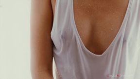 Mia Moon Sexy Student in Wet T-shirt