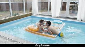 Pool Foreplay Equals Bareback Twink Slamming