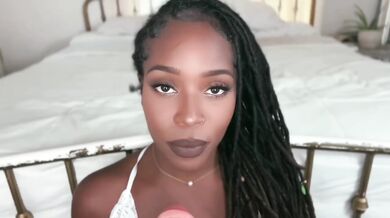 My fat good boy creamed in throat POV femdom solo ebony gold digger