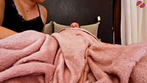 Close up of Real Amateur Wife Giving Great Morning Blowjob and Swallowing the Load