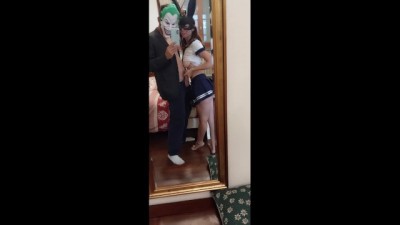 Young Italian Amateur Craves for Bunny Mouth Pleasure While Joker Pounds Her Hairy Pussy
