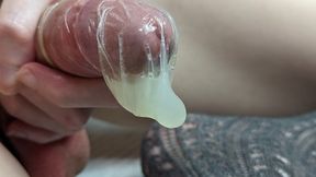 Custom Condom Jerk & Huge Cumshot