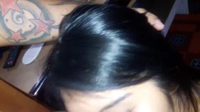 My girlfriend gives me a blowjob at the Hotel!