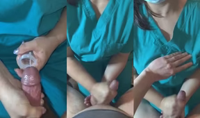 Sperm bank nurse in New York helps get my sample.