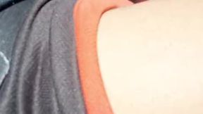 Man in car moans as he touches himself while driving