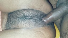 After pussy fucking bhabhi drinking all cock water in mouth.