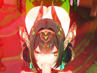 Nefer x Lauma have a night of Hawt Futanari Sex - Genshin Impact Comics