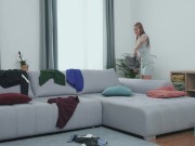 Supermodel Tiffany Tatum gets fucked hard by grandpa Hans and gets the full load of cum on her face!