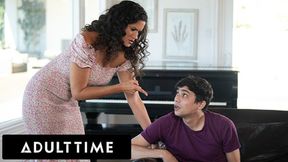 Stepmommy Penny teaches stepson Ricky nasty lessons in explicit nudeness