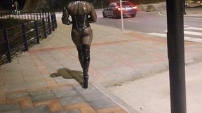 Walking latex and leather public