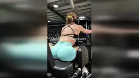 Live-streaming British teen's tight 18+ pussy leaks during workout