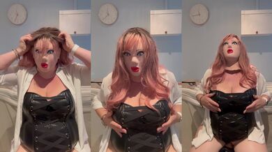 Jennifer West gets ready and then my fingers walk over my dolled body ….