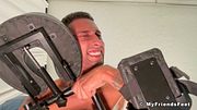 MyFriendsFeet: Dan Edwards And Luca R Put Luca On The Spanking Bench For Total Tickle Submission