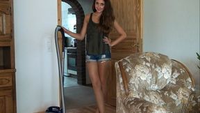 Vacuuming In Jeans Shorts 2 HD-1080