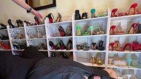 FeetbySherri - Desi Queen Tramples White Slave With Gold Heels