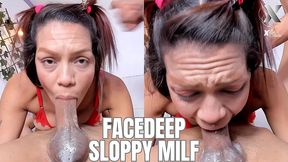 milf swallows two friends  whole cocks