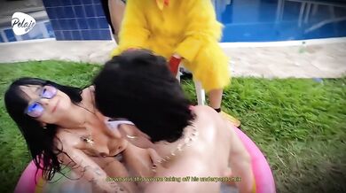 My stepbro messed up I strip wrestled him in oil for a fuck