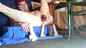 Sexy soloboy enjoys multiple anal orgasms while enjoying different toys