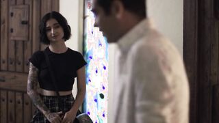 Petite naive waitress fucked in the ass