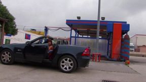 Rich stupid girl has car trouble in a run down estate and she's banged like a bitch on the hood