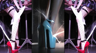 Anime Hentai in HD Porn with high heels gets her feet sprayed with cumshot