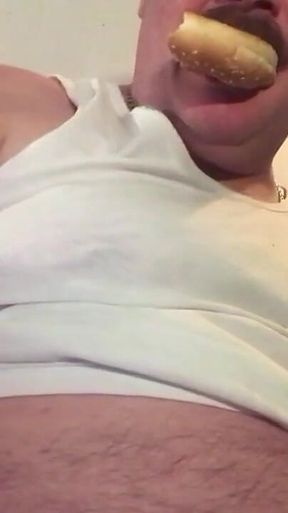 Burger in My Mouth & Dildo in My Ass