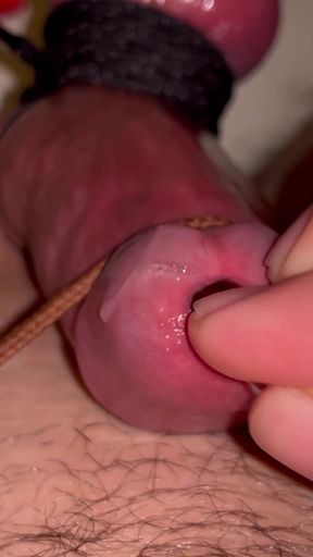 Inserting gummy bears an deep urethra sounding   Clip 1