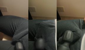 Bad Japanese boy stuffed in tights gagged by thick machine cum
