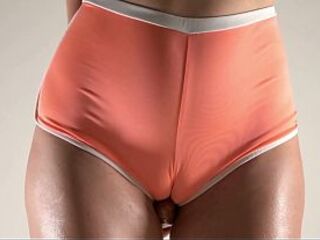 Stepsis wanted to show me her fresh yoga shorts