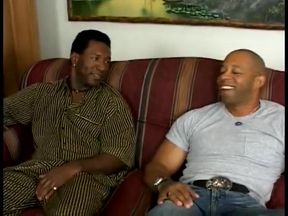Blonde takes two massive black cocks